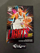 Load image into Gallery viewer, Victor Wembanyama (Spurs) - Lights Out Red/Gold 86/99 - Optic BK 2024/25