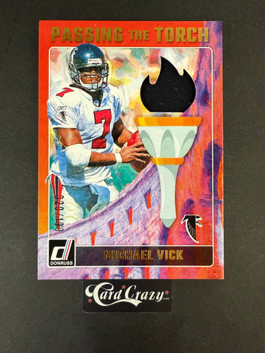Michael Vick / Kirk Cousins (Falcons) - Dual Relic 020/199 - Donruss FB 2024