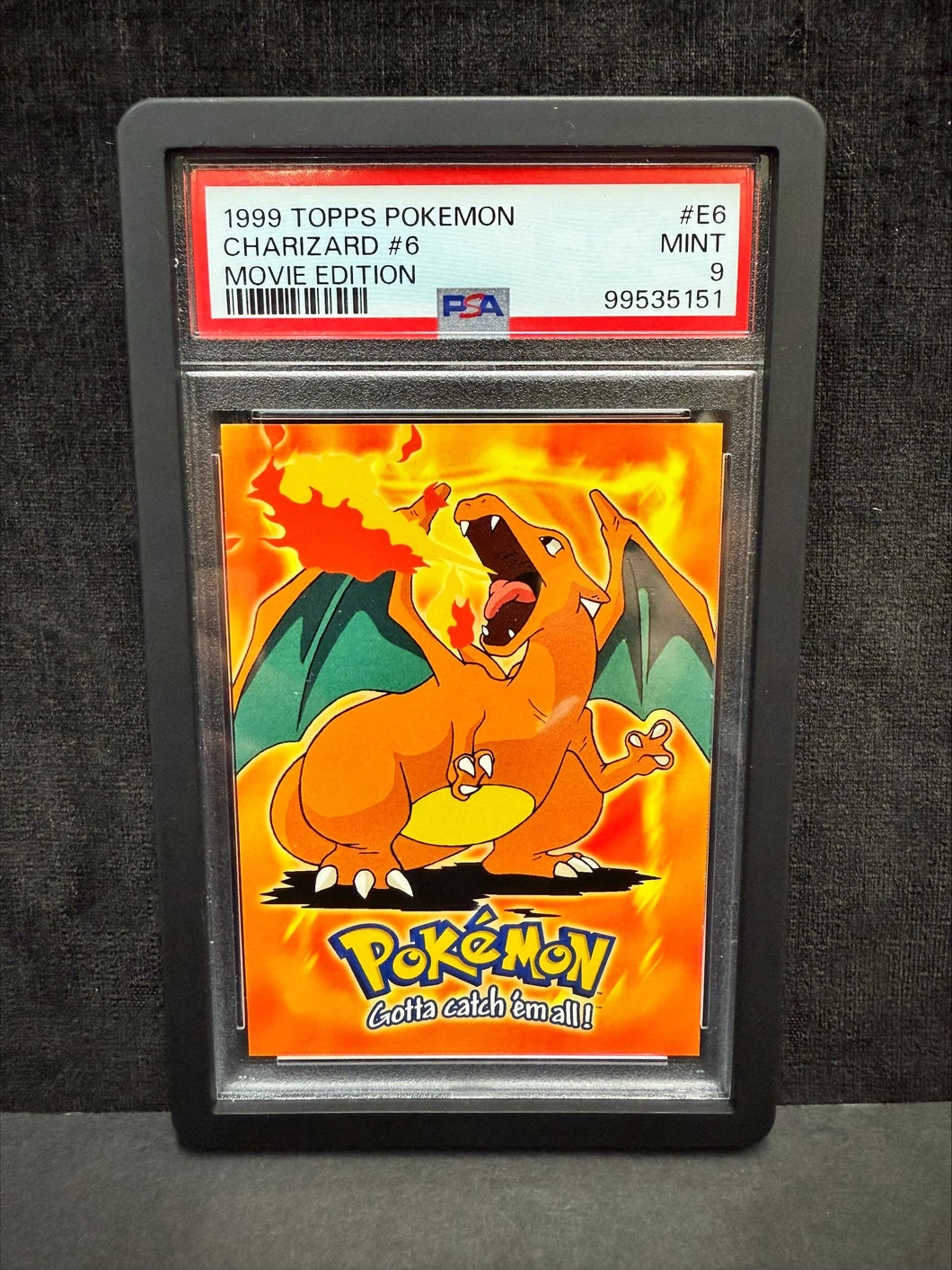 Charizard #6 - Movie Edition PSA 9 - Topps Pokemon 1999