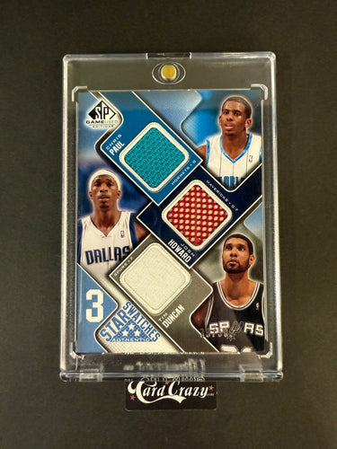 Paul / Howard / Duncan (Hornets/Mavericks/Spurs) - Star Swatches 39/50 - SP Game Used 09/10