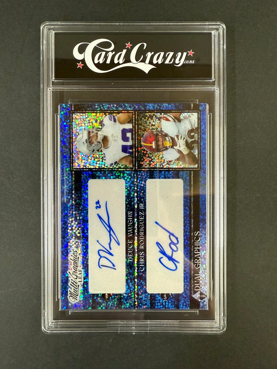 Deuce Vaughn / Chris Rodriguez Jr (Cowboys/Commanders) - Dual Graphics 7/8 - Leaf FB 2023