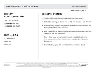 2023/24 Panini Prizm Euroleague Basketball Hobby Box