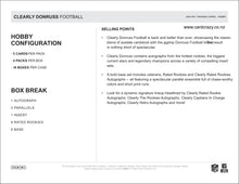 Load image into Gallery viewer, 2024 Panini Clearly Donruss Football Hobby Box
