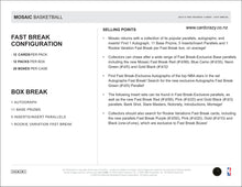 Load image into Gallery viewer, 2024/25 Mosaic Basketball Fast Break