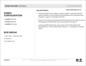 2024 Panini Encore Football Hobby Box