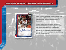 Load image into Gallery viewer, 2025-26 Topps Chrome Basketball - Mega Box