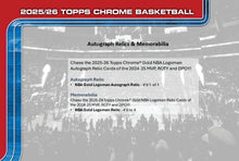 Load image into Gallery viewer, 2025-26 Topps Chrome Basketball - Mega Box