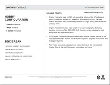 Load image into Gallery viewer, 2025 Origins Football Hobby Box
