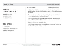 Load image into Gallery viewer, 2025 Prizm LIV Golf Hobby Box