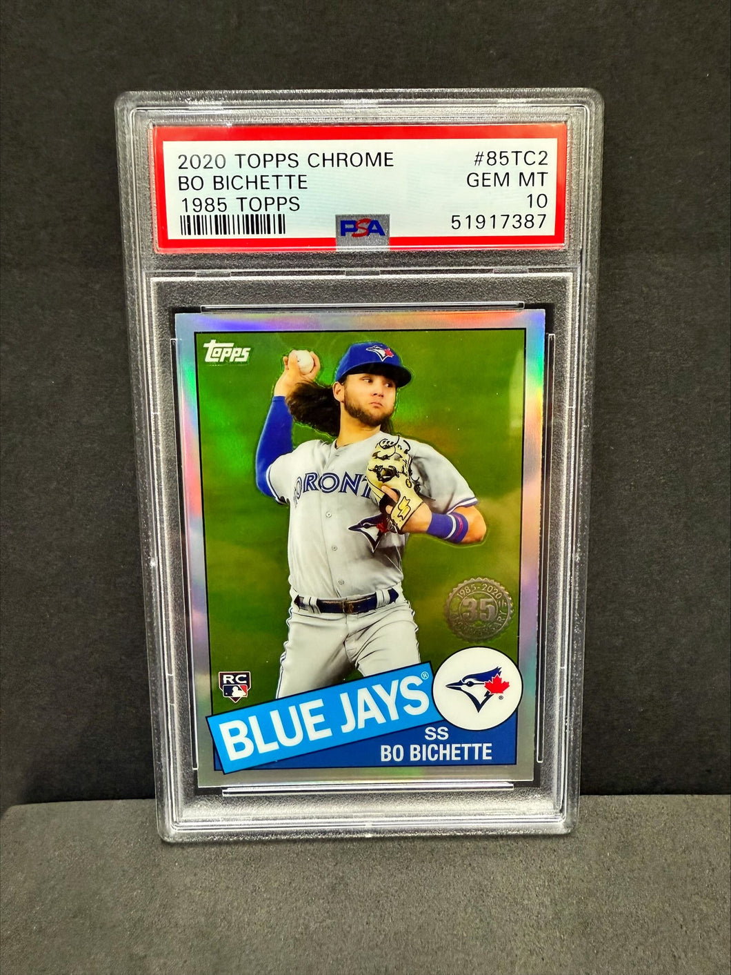 Bo Bichette (Blue Jays) - RC Refractor PSA 10 - Topps Chrome BB 2020