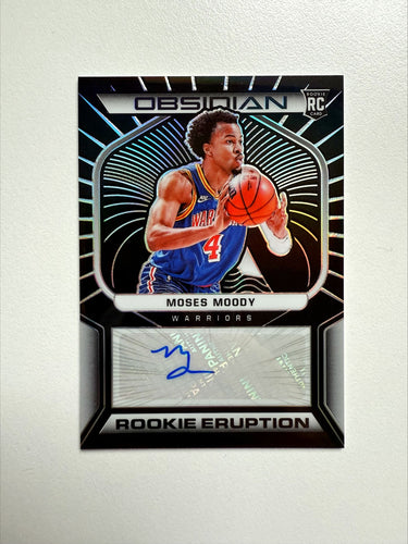 Moses Moody (Warriors) - Rookie Auto 03/99 - Obsidian BK 2021/22