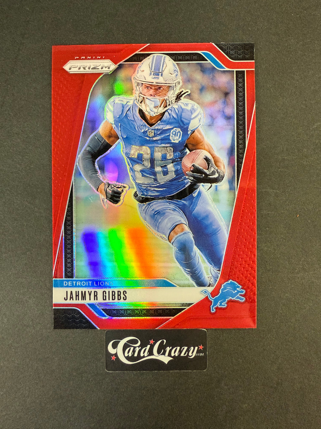 Jahmyr Gibbs (Lions) - Red SSP - Prizm FB 2024