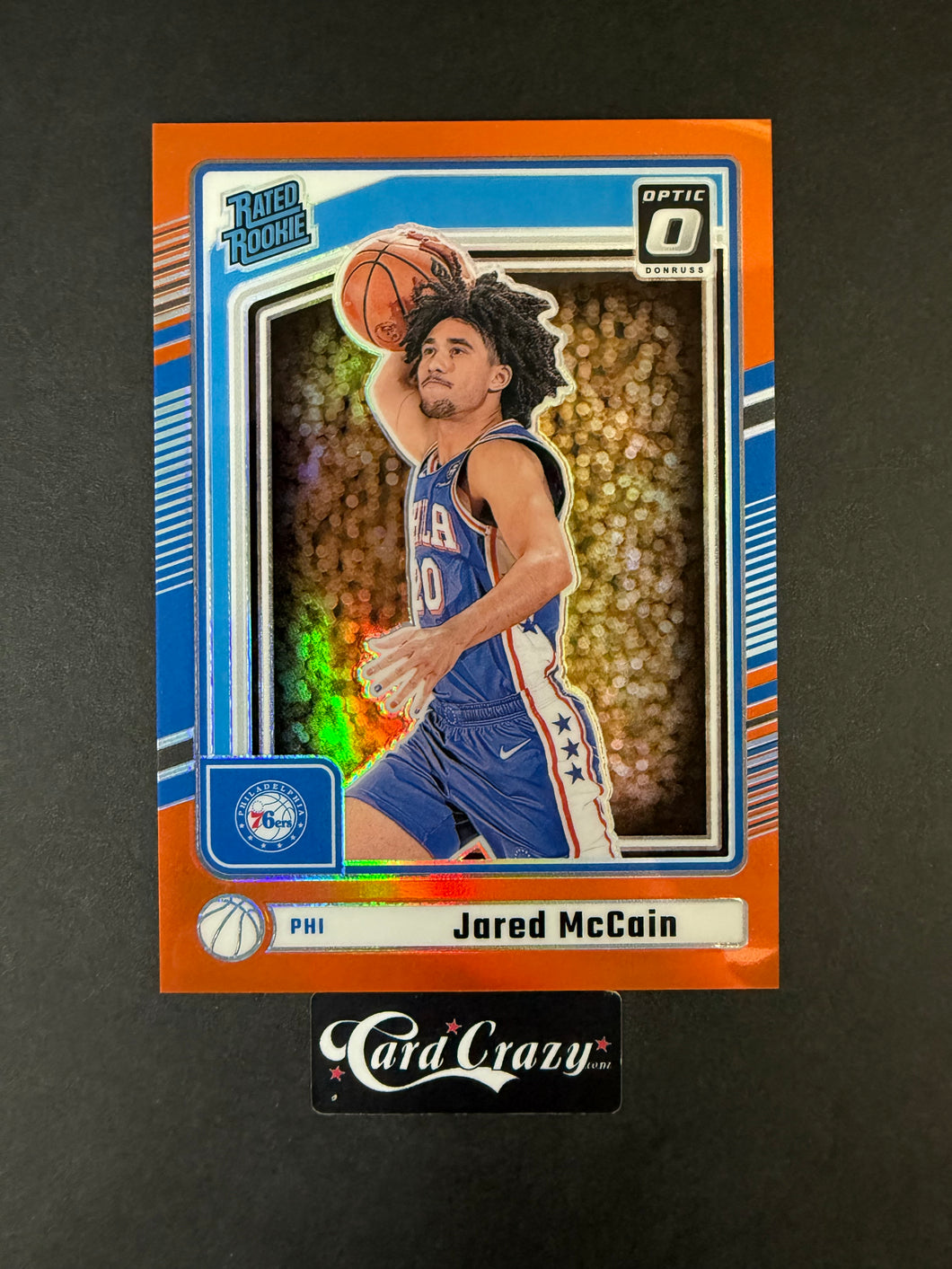 Jared McCain (76ers) - RC Optic Preview Orange 62/75 - Donruss BK 2024/25