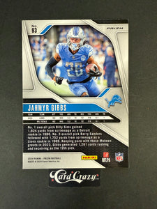 Jahmyr Gibbs (Lions) - Red SSP - Prizm FB 2024