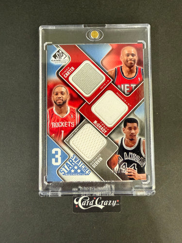 Carter / McGrady / Gervin (Nets/Rockets/Spurs) - Star Swatches 14/50 - SP Game Used 09/10
