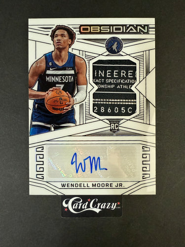 Wendell Moore Jr (Timberwolves) - RC Patch Auto 2/3 - Obsidian BK 2022/23