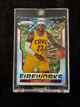 Load image into Gallery viewer, LeBron James (Cavaliers) - Fireworks Silver - Prizm BK 2014/15