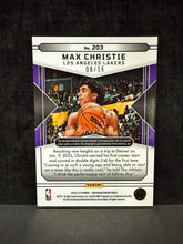 Load image into Gallery viewer, Max Christie (Lakers) - Blue Flood Electric Etch FOTL RPA 08/16 - Obsidian BK 2022-23