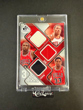 Load image into Gallery viewer, Rose / Deng / Pippen (Bulls) - Star Swatches 181/299 - SP Game Used 09/10