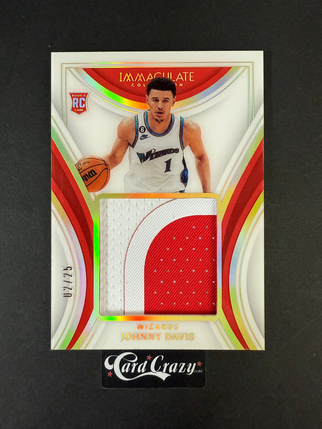 Johnny Davis (Wizards) - RC Patch 02/25 - Immaculate BK 2022/23