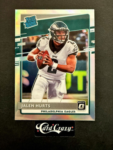 Jalen Hurts (Eagles) - Silver RC - Optic FB 2020