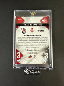 Carter / McGrady / Gervin (Nets/Rockets/Spurs) - Star Swatches 14/50 - SP Game Used 09/10