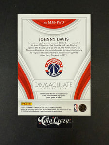 Johnny Davis (Wizards) - RC Patch 02/25 - Immaculate BK 2022/23