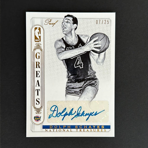 2015 National Treasures Dolph Schayes Autograph 07/25