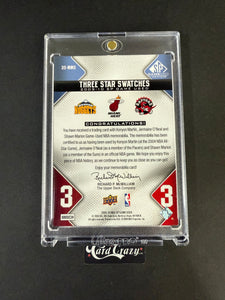 Martin / O'Neal / Marion (Nuggets/Heat/Raptors) - Star Swatches 286/299 - SP Game Used 09/10