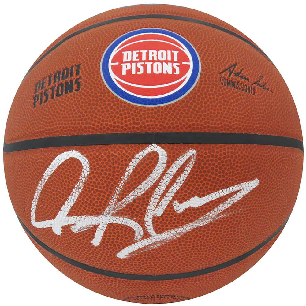 Dennis Rodman Signed Pistons Logo NBA Basketball