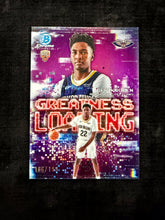 Load image into Gallery viewer, Derik Queen (Pelicans) - Rookie Insert Purple 186/199 - Bowman Chrome BK 2025/26