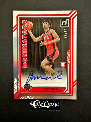 Amen Thompson (Rockets) - Dominators RC Auto - Donruss BK 2023/24