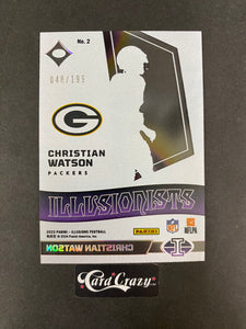 Christian Watson (Packers) - Red 048/199 - Illusions FB 2023
