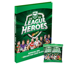 Load image into Gallery viewer, 2026 NRL League Heroes Binder Album + 2 Packs Cards