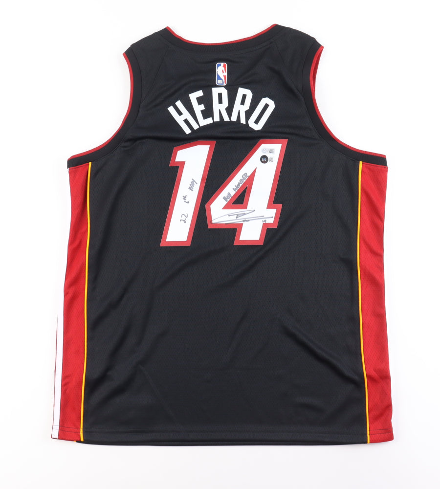 Tyler Herro Signed Heat Jersey Inscribed 