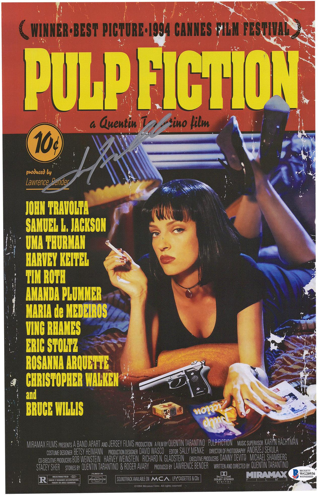 John Travolta Pulp Fiction Autographed 12