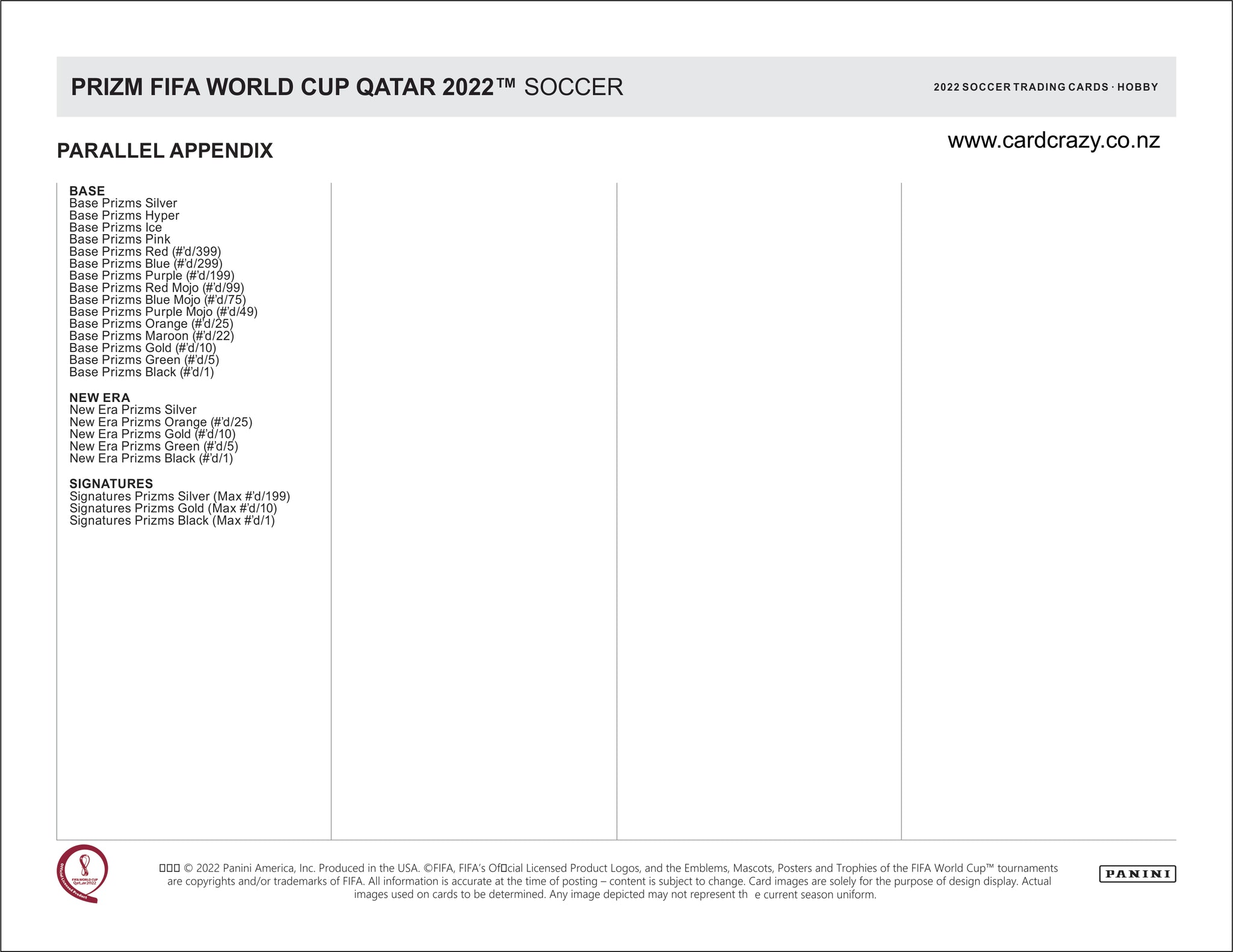 2022 Panini Prizm World Cup Soccer Hobby Box cardcrazy