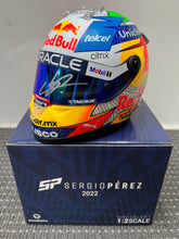 Load image into Gallery viewer, Sergio Perez 1:2 Red Bull Mini Helmet