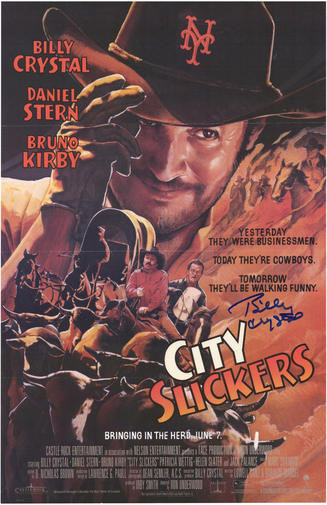Billy Crystal City Slickers Autographed 11