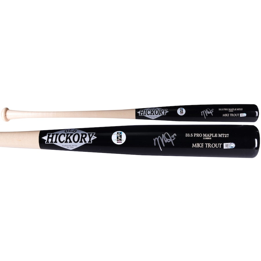 Mike Trout Autographed Old Hickory Bat