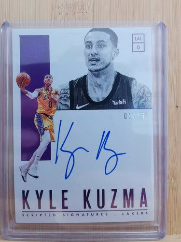 Kyle Kuzma, LA Lakers, 2018-19 Panini Encased Scripted Signatures, #2/15