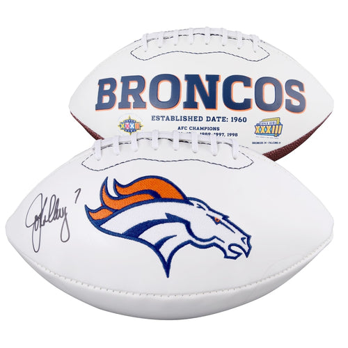 John Elway Autographed Football