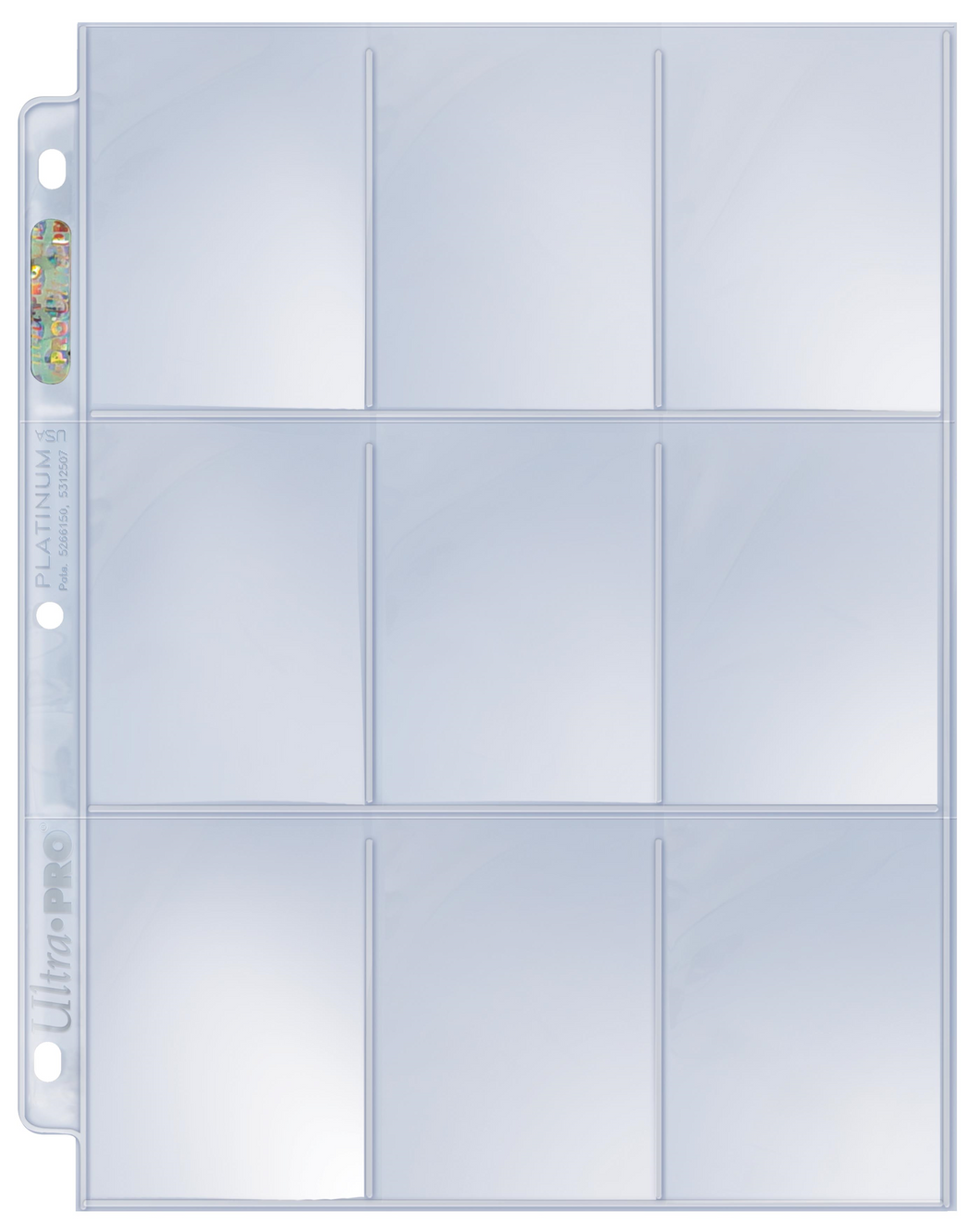 9-Pocket Page for Standard Size Cards Pack of 10