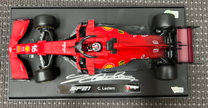 Charles Leclerc Signed Ferrari SF21 #16 F1 Mini Car