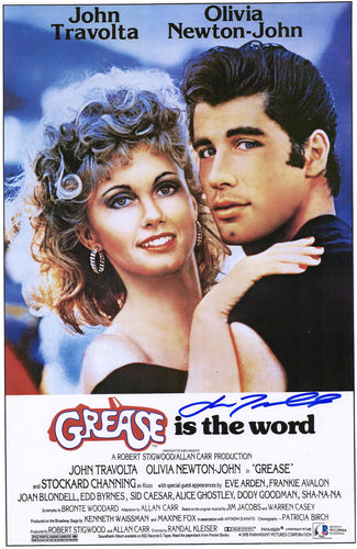 John Travolta Grease Autographed 12