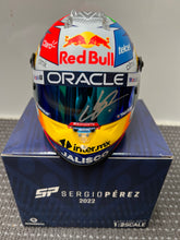 Load image into Gallery viewer, Sergio Perez 1:2 Red Bull Mini Helmet