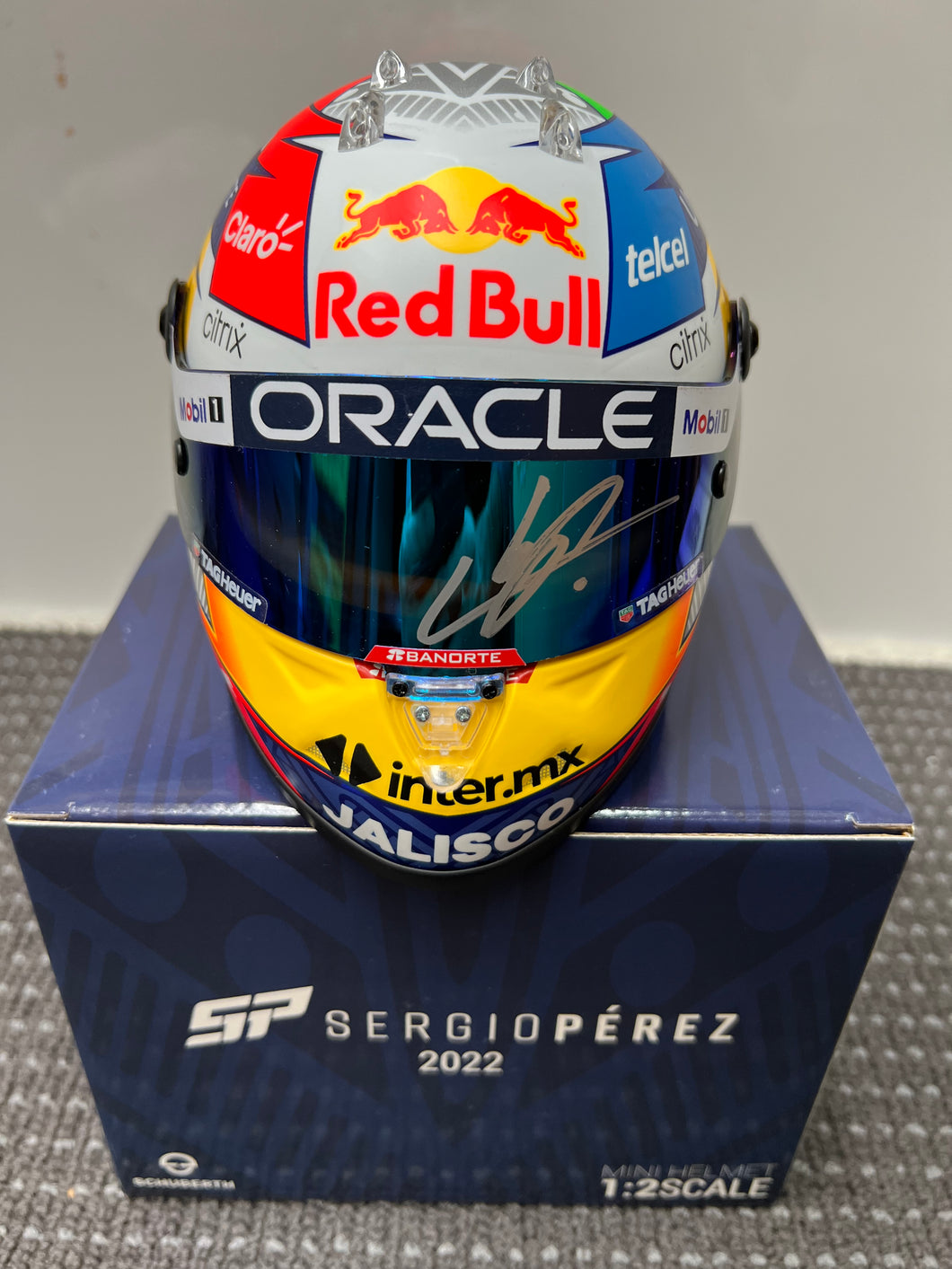 Sergio Perez 1:2 Red Bull Mini Helmet