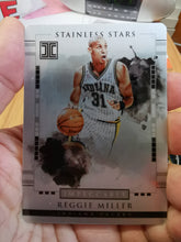 Load image into Gallery viewer, Reggie Miller, Indiana Pacers, 20I7-18 Panini Impeccable Stainless Stars #11/99