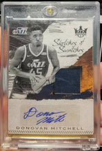 Load image into Gallery viewer, Donovan Mitchell, Utah Jazz, 2017-18 Panini Court Kings Sketches &amp; Swatches Auto, Rookie Card #106/399