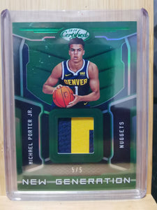 Michael Porter Jr. Denver Nuggets, 2018-19 Panini Certified New Generation Multi-Coloured Rookie Patch Card, No. NGJ-MP, #5/5
